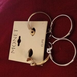 Vintage Monet clips combo gold and silver sets